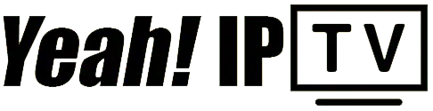 Yeah IPTV Logo Black displayed on light background for official branding